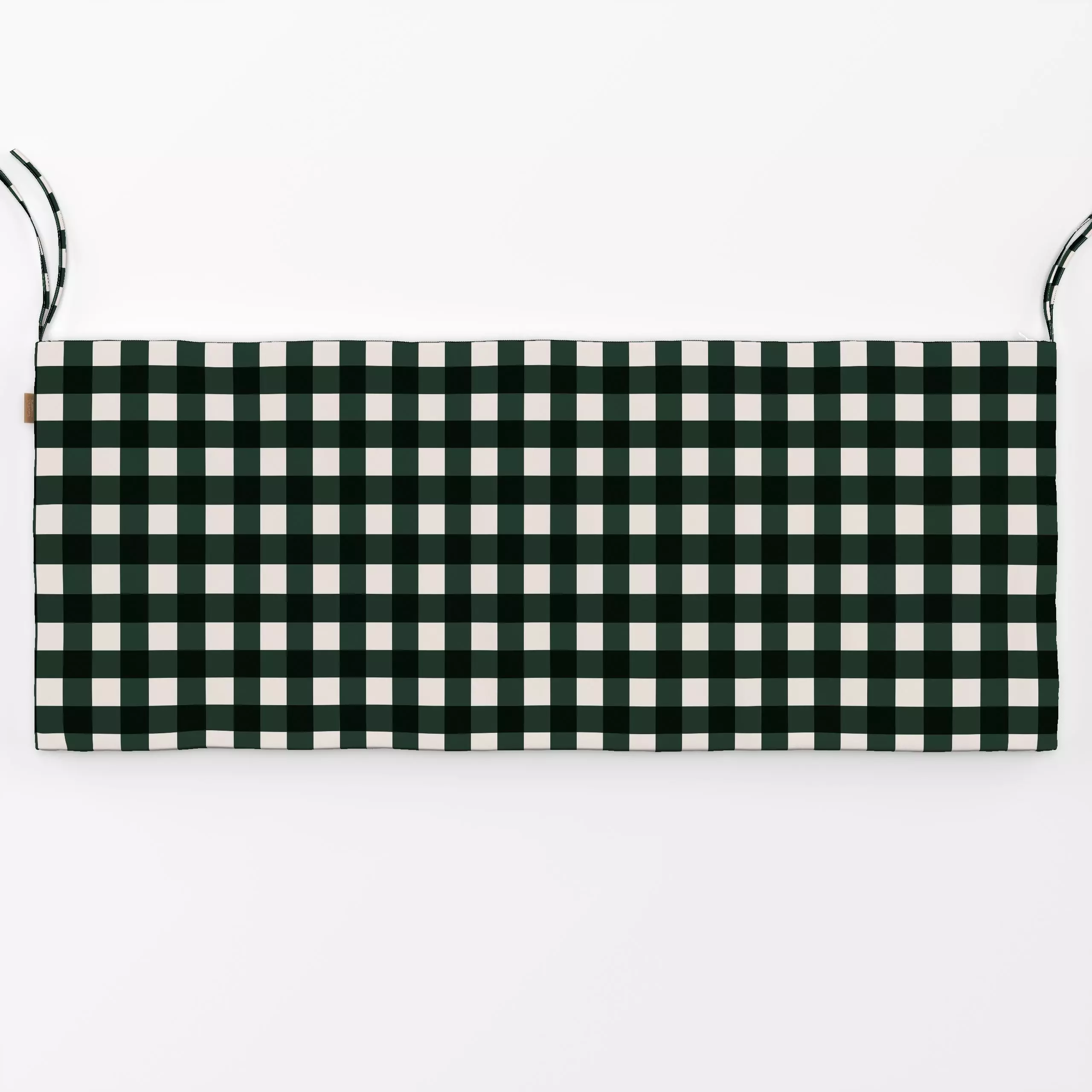 Bankauflage Gingham Tannengrün - Symbole & Muster - von „moDeern Design Studio"; Weihnachten, Karo, xmas, weihnachtlich, Kar...