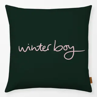 Kissen Winterboy dark green
