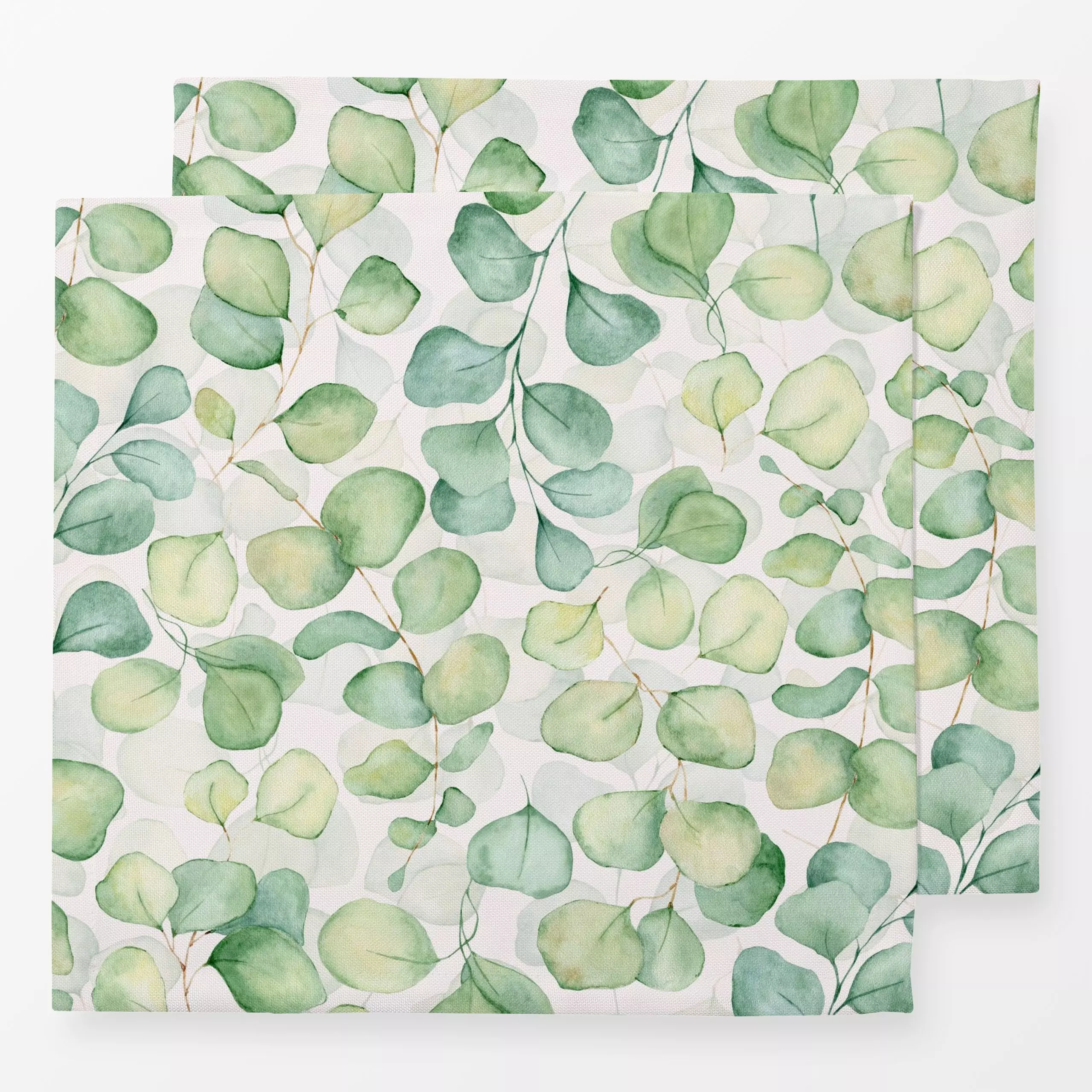 Servietten Eucalyptus Blätter - Blumen & Florales, Sommer, Pflanzen & Botanik - von „Uta Naumann"; Natur, Blätter, Eukalyptu...