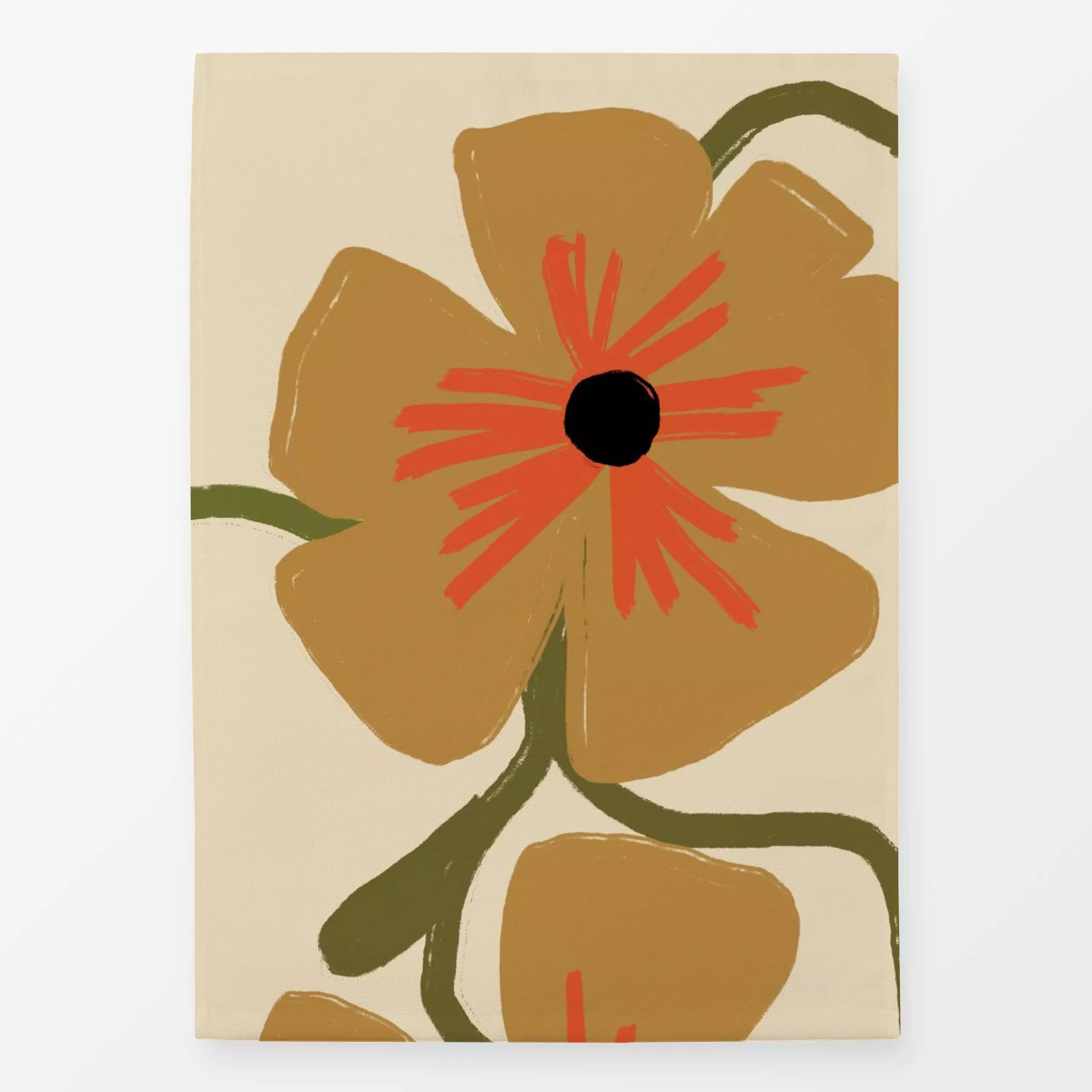 Geschirrtücher 70's Retro Floral - Blumen & Florales, Symbole & Muster, Pflanzen & Botanik - von „KunstbyStephie"; boho, hip...