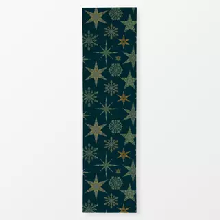 Tischläufer Vintage Muster Christmas green