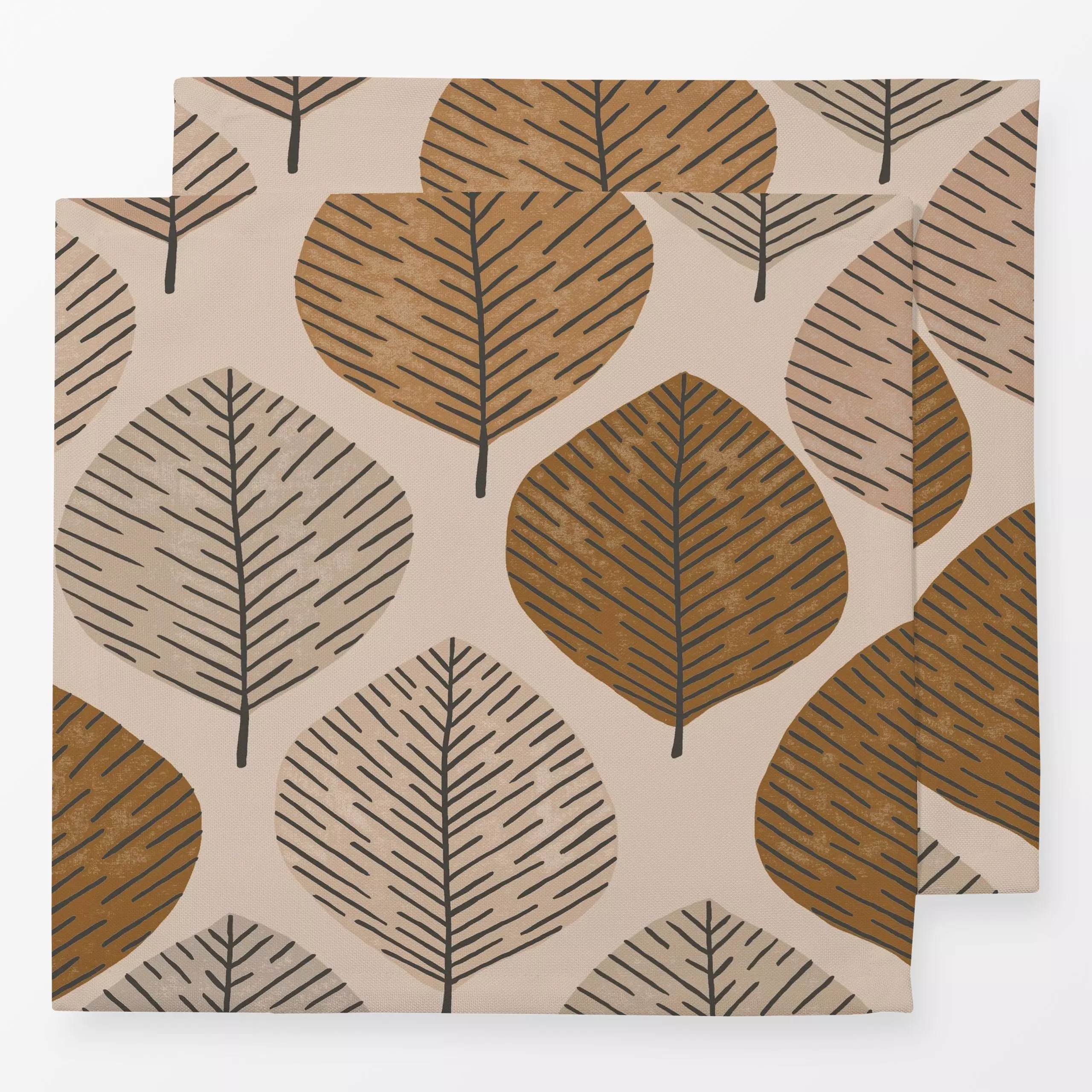 Servietten Herbstblätter - Herbst, Pflanzen & Botanik - von „Studio Kesse"; Natur, Bäume, Blätter, Pflanzen, Wald, Herbst, a...