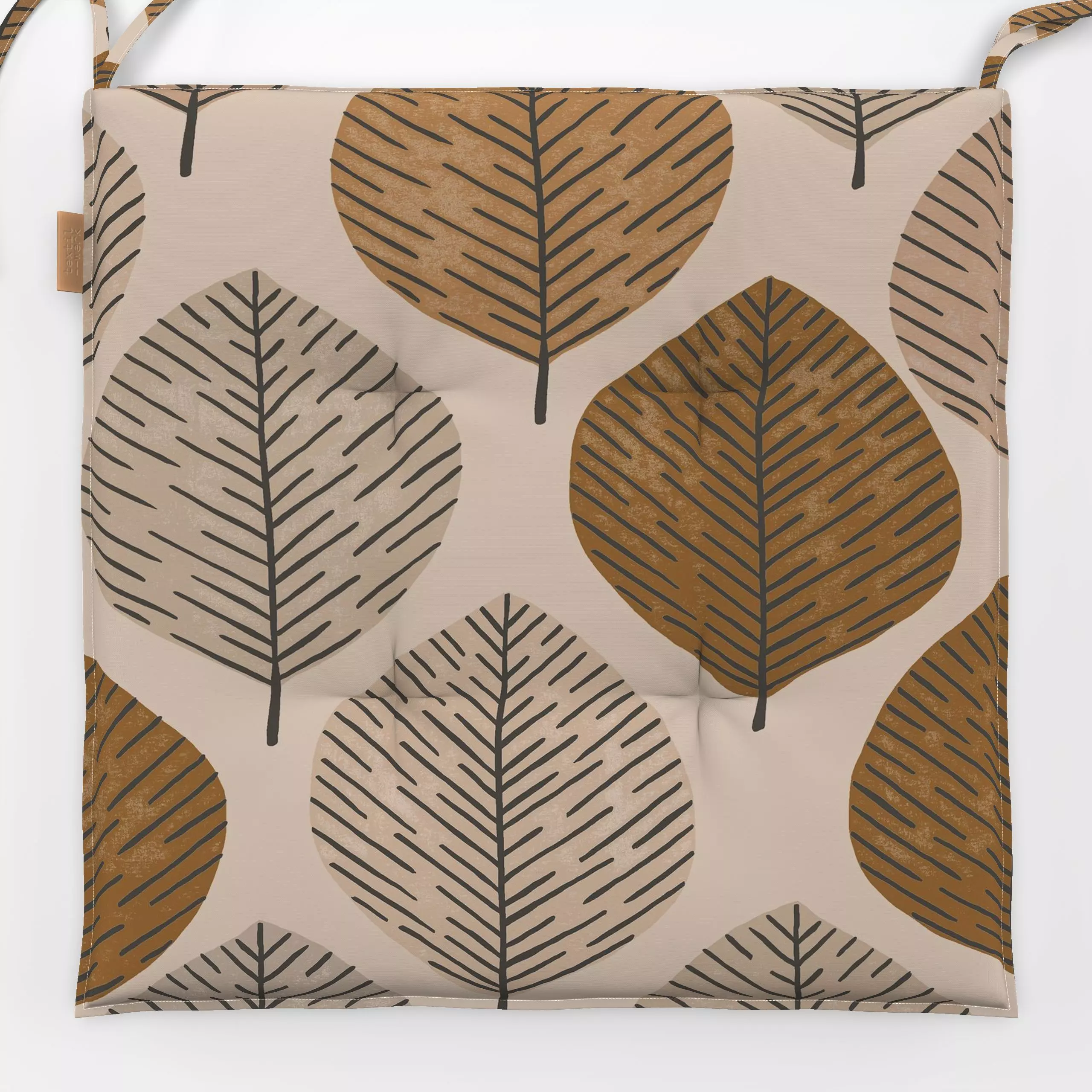 Sitzkissen Herbstblätter - Herbst, Pflanzen & Botanik - von „Studio Kesse"; Natur, Bäume, Blätter, Pflanzen, Wald, Herbst, a...