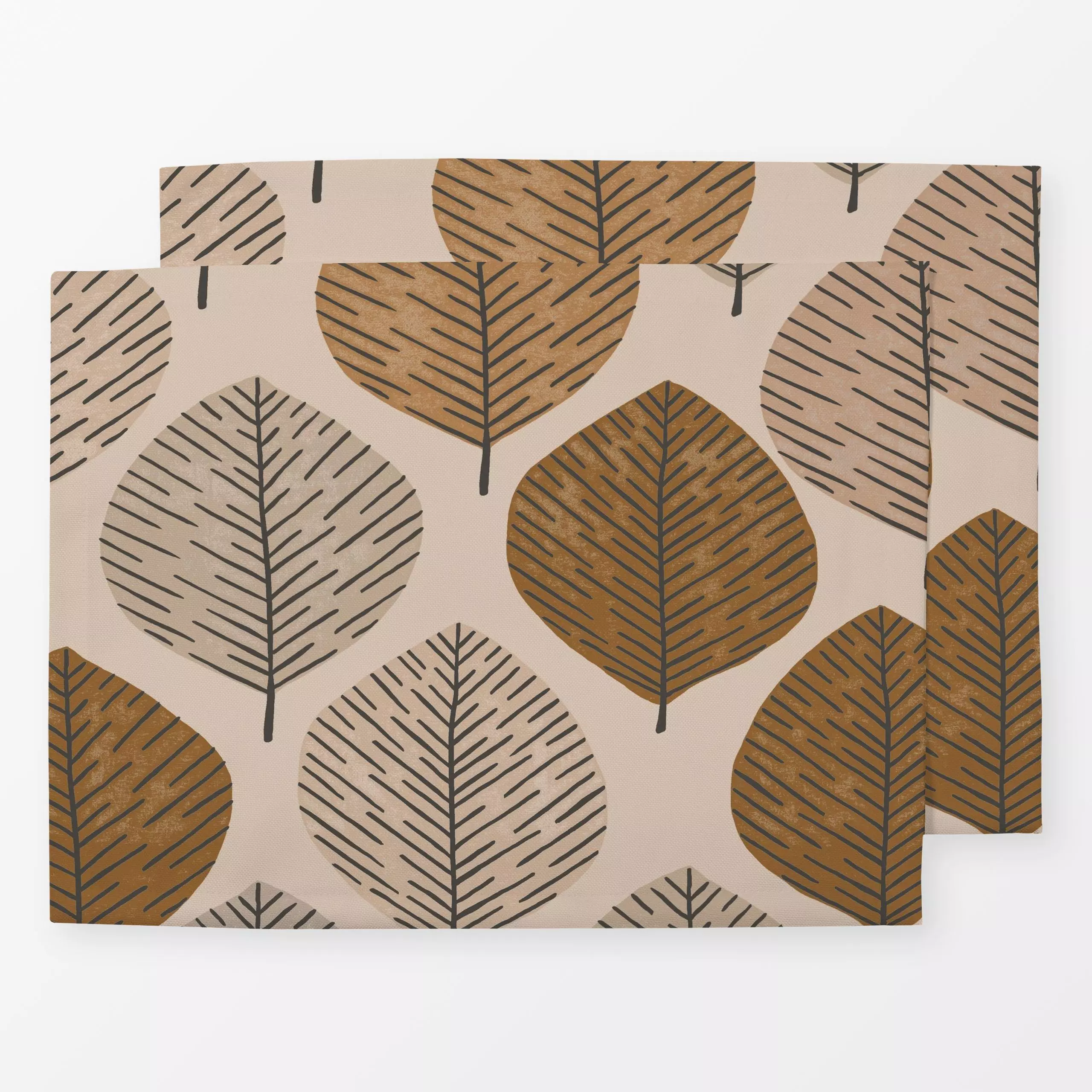 Tischset Herbstblätter - Herbst, Pflanzen & Botanik - von „Studio Kesse"; Natur, Bäume, Blätter, Pflanzen, Wald, Herbst, aut...
