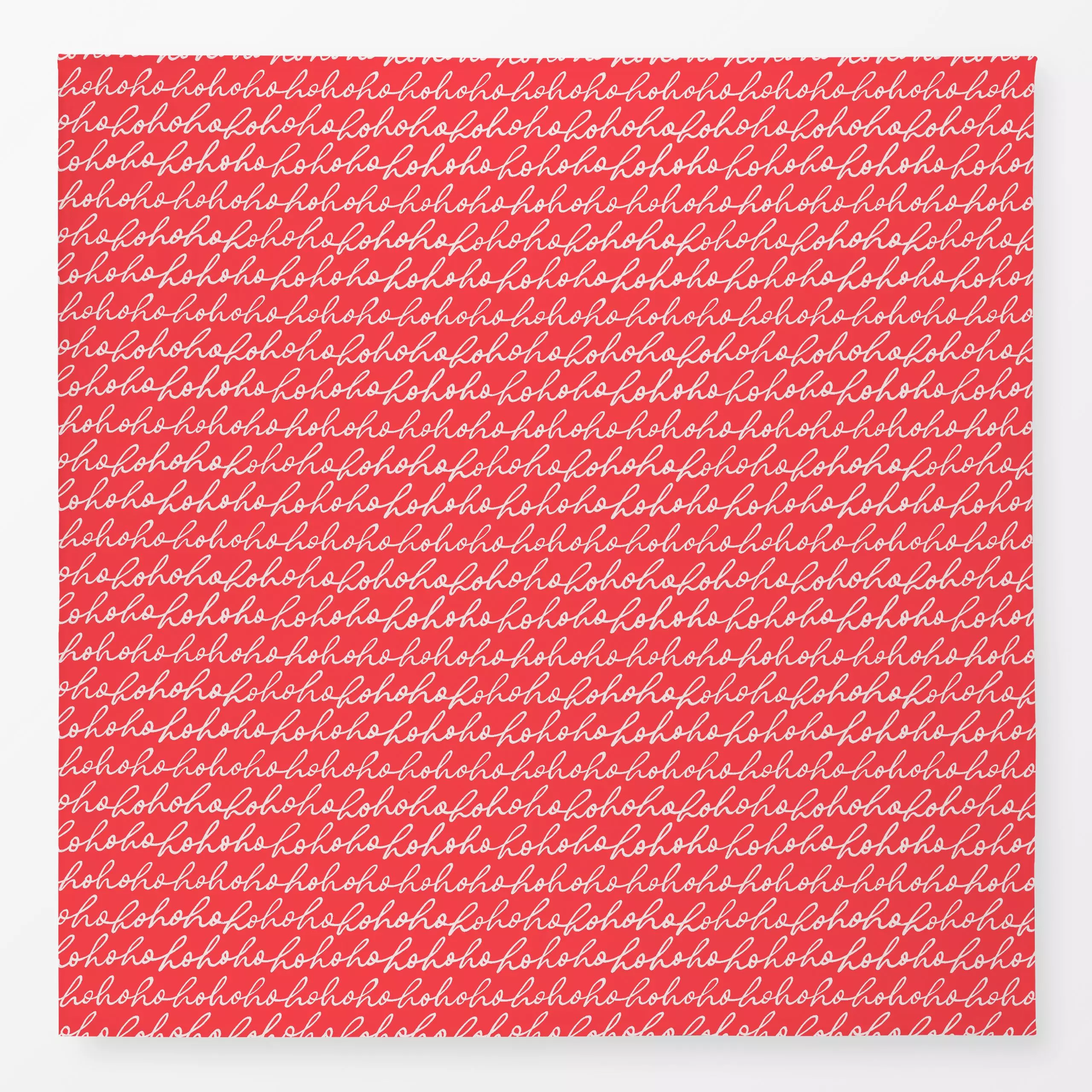 Tischdecke Hohoho rot - Sprüche & Schriftzüge, Weihnachten, Winter - von „Studio Kesse"; Merry Christmas, Weihnachtsmann, We...