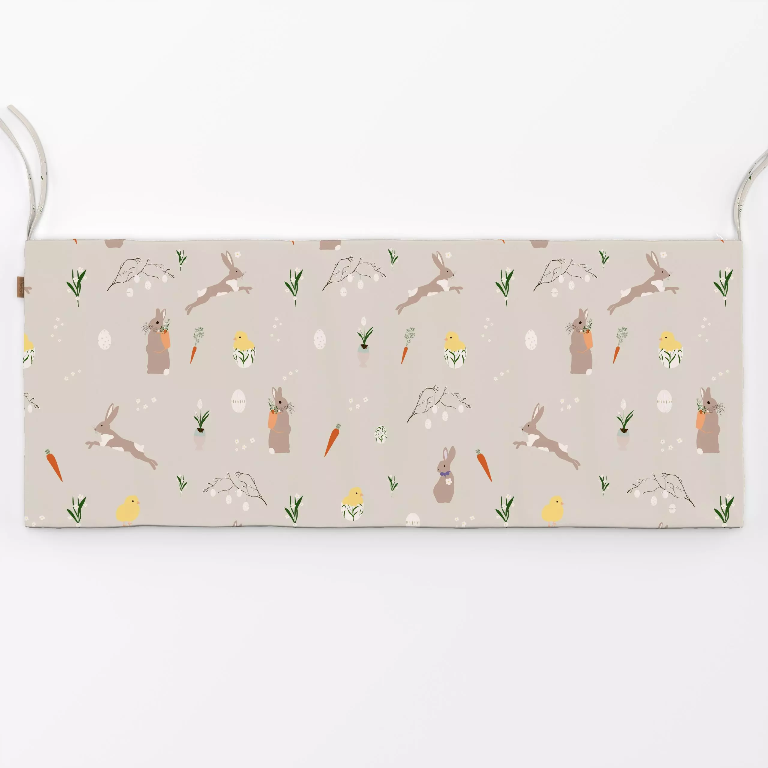 Bankauflage Ostern Muster Hell - Frühling - von „Sophie Augustin Illustration"; Blumen, Ostern, Osterhase, Ostereier, FroheO...