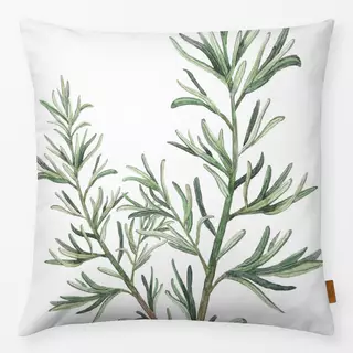 Kissen Rosmarinzweig weiß groß