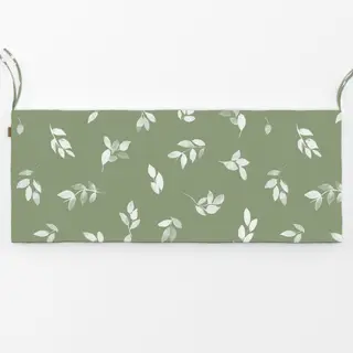 Bankauflage Botanisch Blätter Salvei Grun