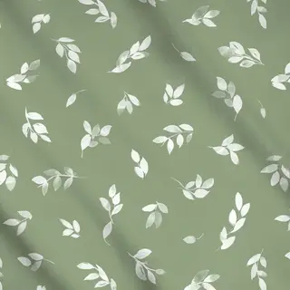 Meterware Botanisch Blätter Salvei Grun