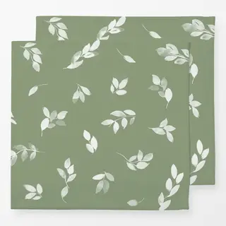 Servietten Botanisch Blätter Salvei Grun