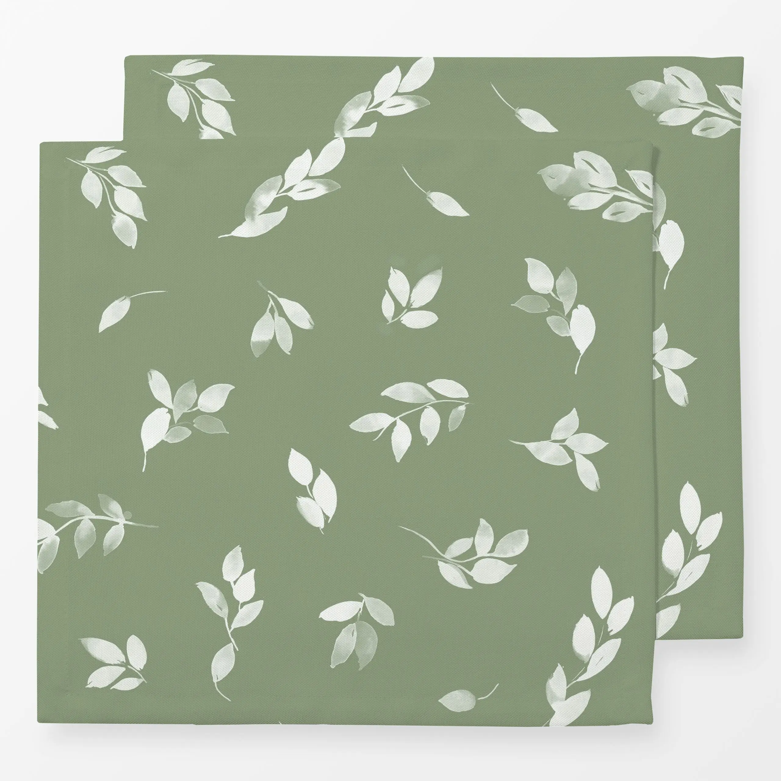 Servietten Botanisch Blätter Salvei Grun - Herbst, Pflanzen & Botanik - von „Ninola Design "; Natur, Blätter, Pflanzen, Zwei...