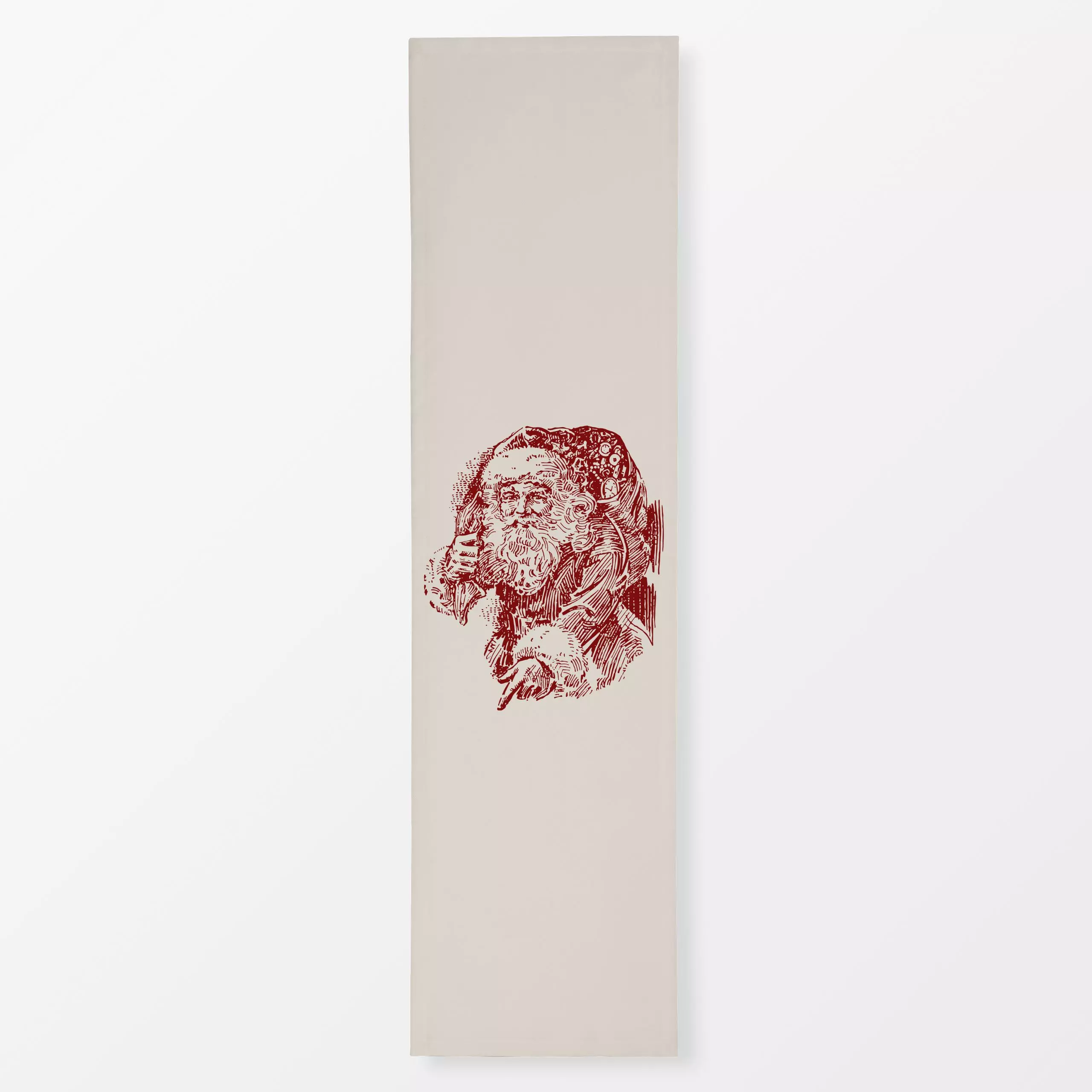 Tischläufer Vintage Weihnachtsmann - Weihnachten, Winter, Retro & Vintage - von „Uta Naumann"; boho, skandinavisch, Weihnach...