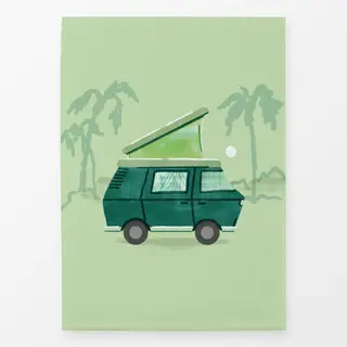 Geschirrtücher Campingbus Grün
