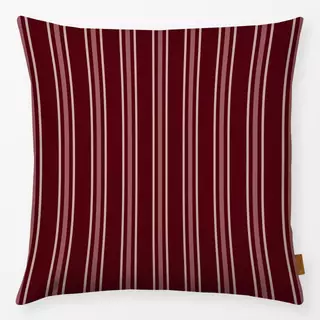 Kissen Winter Stripes berry red