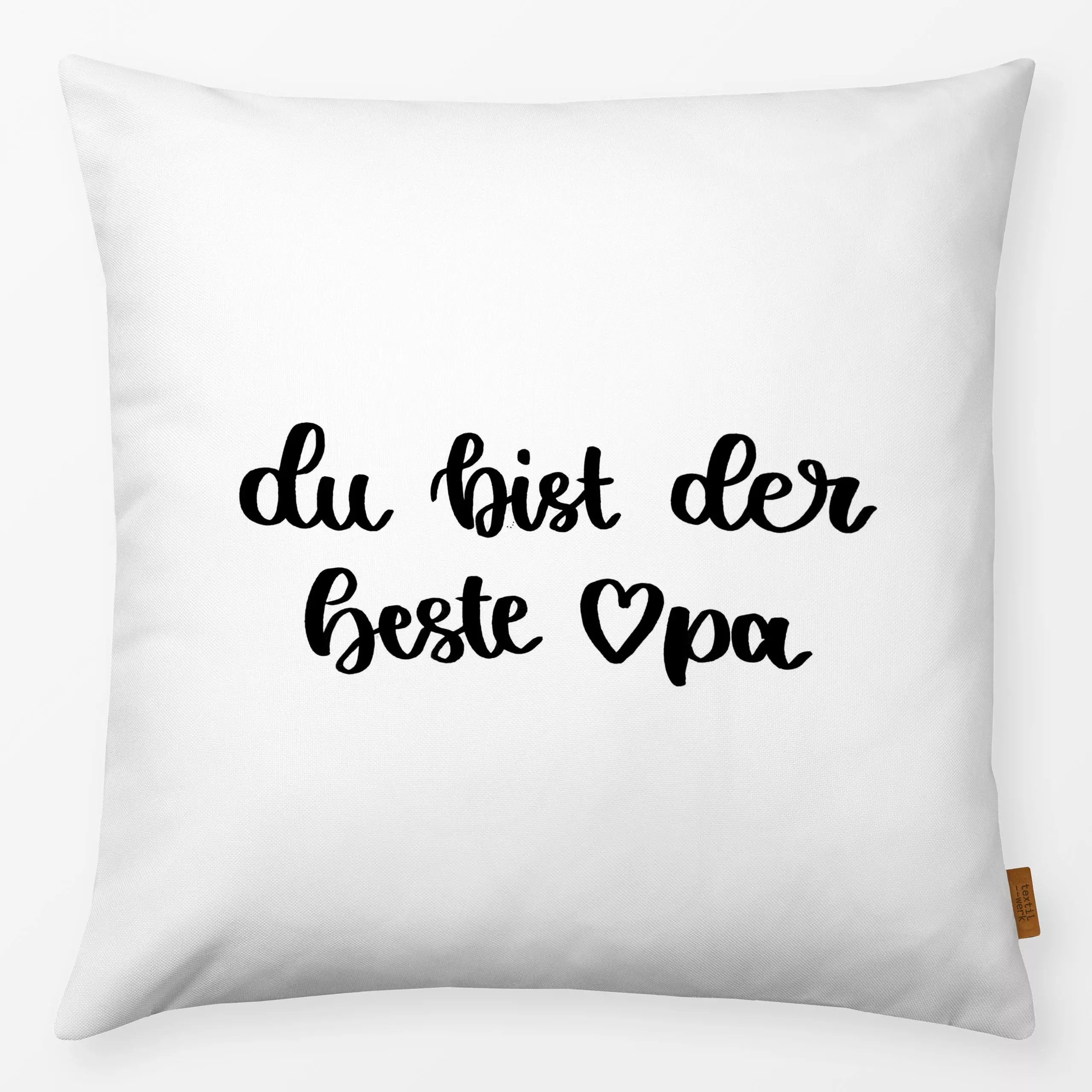 Kissen Du bist der beste Opa - Sprüche & Schriftzüge, Anlässe - von „Heyduda"; Kinder, Liebe, Geschenk, geschenkidee, Famili...
