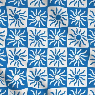 Meterware blue sun checkers