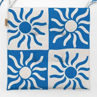 Sitzkissen blue sun checkers