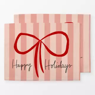 Tischset Happy Holidays Schleife