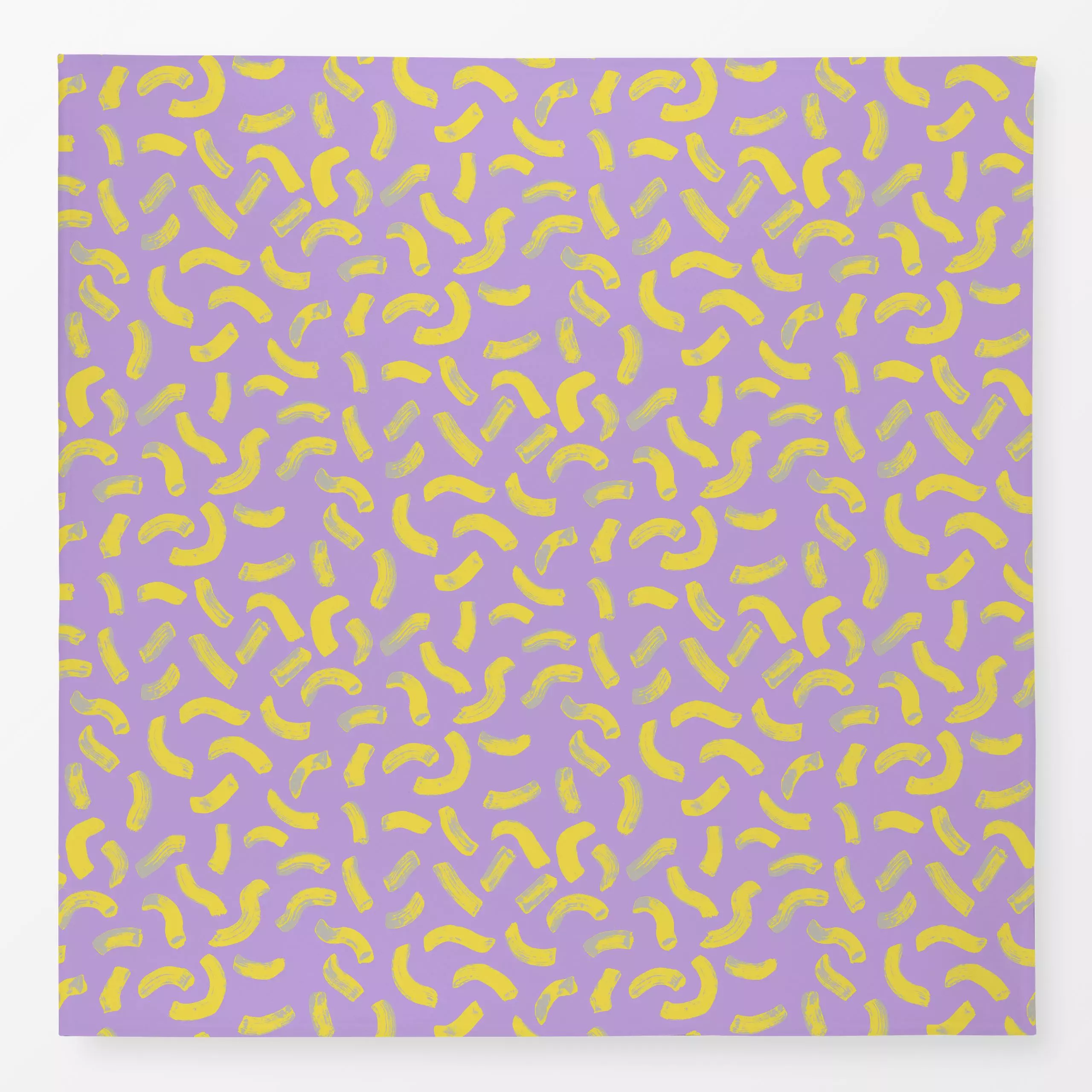 Tischdecke Let's Go Bananas - Symbole & Muster - von „Julia Schumacher"; Obst, abstrakt, Bananen, Lustig, gelb, lila, julias...