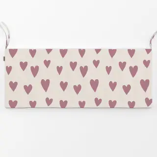 Bankauflage rose Herzen Cloud Dancer