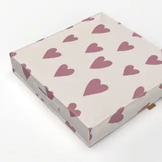 Bodenkissen rose Herzen Cloud Dancer