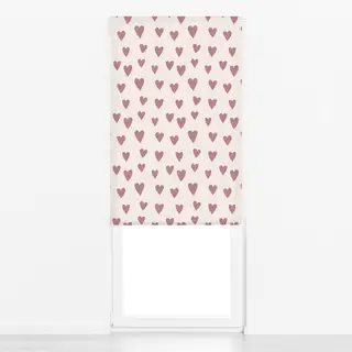 Raffrollo rose Herzen Cloud Dancer