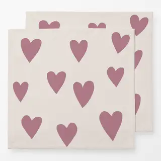 Servietten rose Herzen Cloud Dancer