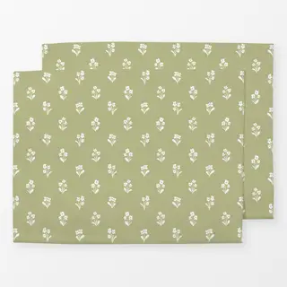 Tischset Cottagecore Floral Green