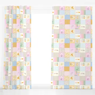 Dekovorhang Patchwork Pastel Frühling