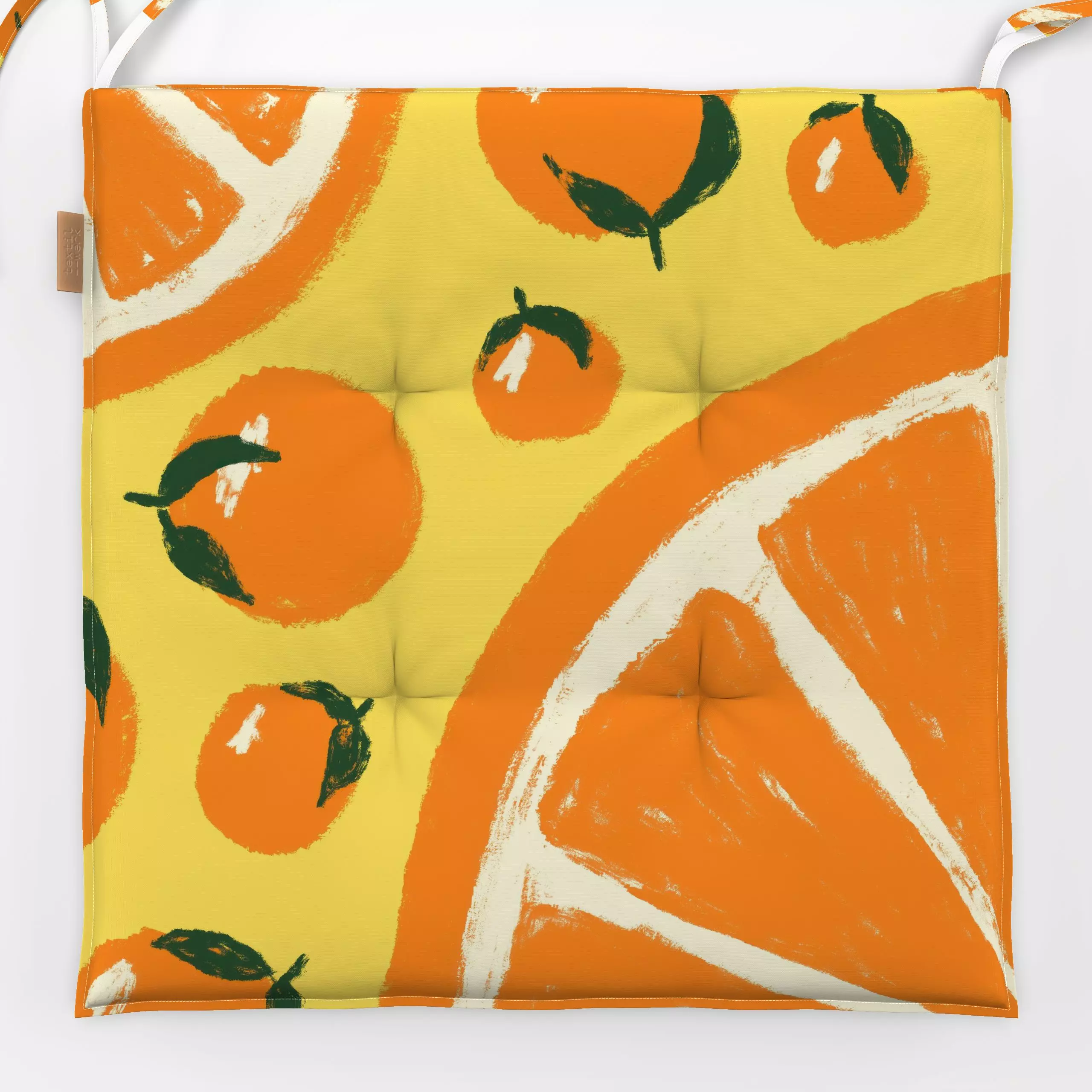 Sitzkissen Zitrone & Orangen - Reise - von „Studio Dolci"; Obst, Orange, Zitrone, Sommer, Italien, Balkon, orangen, Terasse,...
