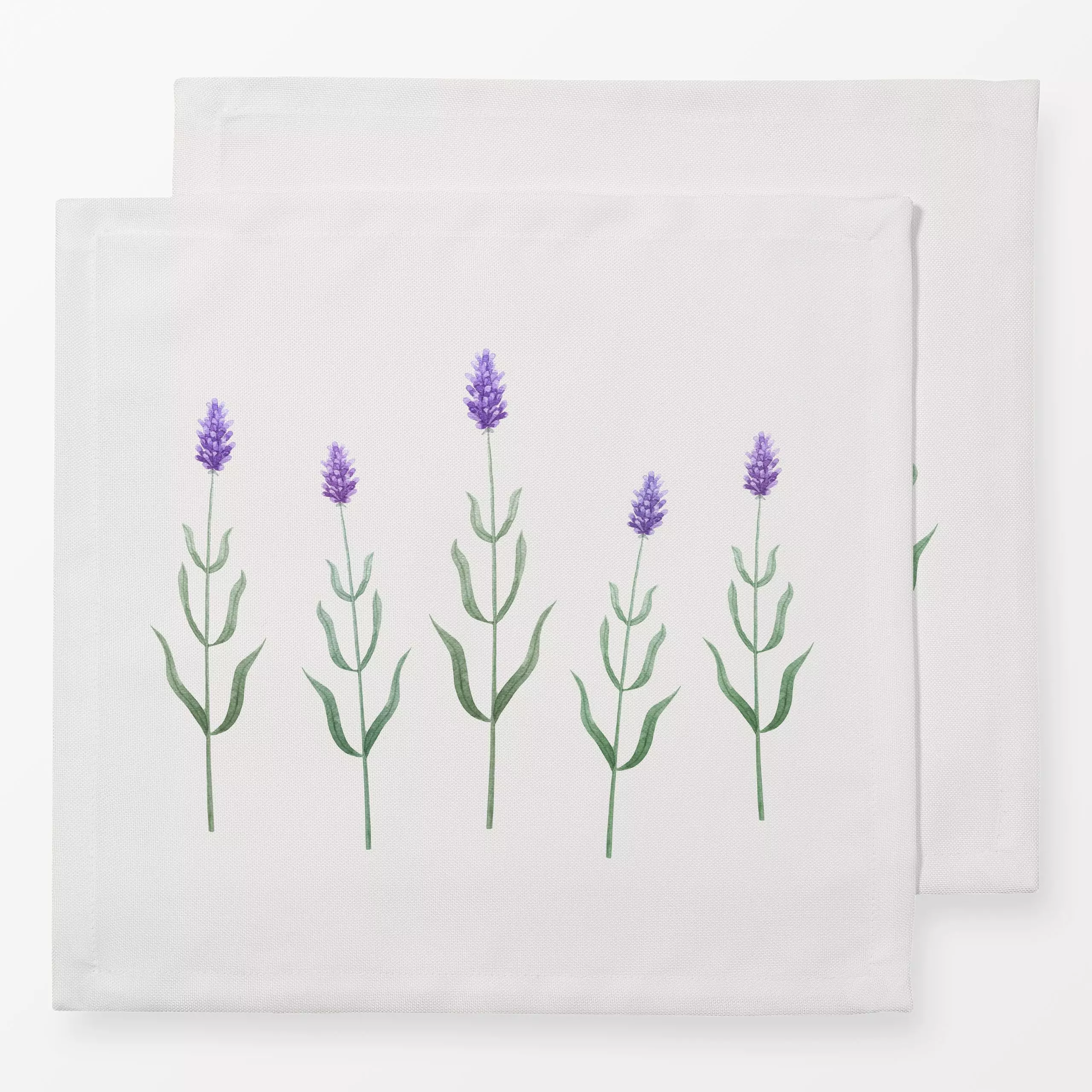 Servietten Tiges De Lavande - Sommer, Pflanzen & Botanik, Reise - von „Karen Menzenbach"; Illustration, Pflanzen, Kräuter, L...