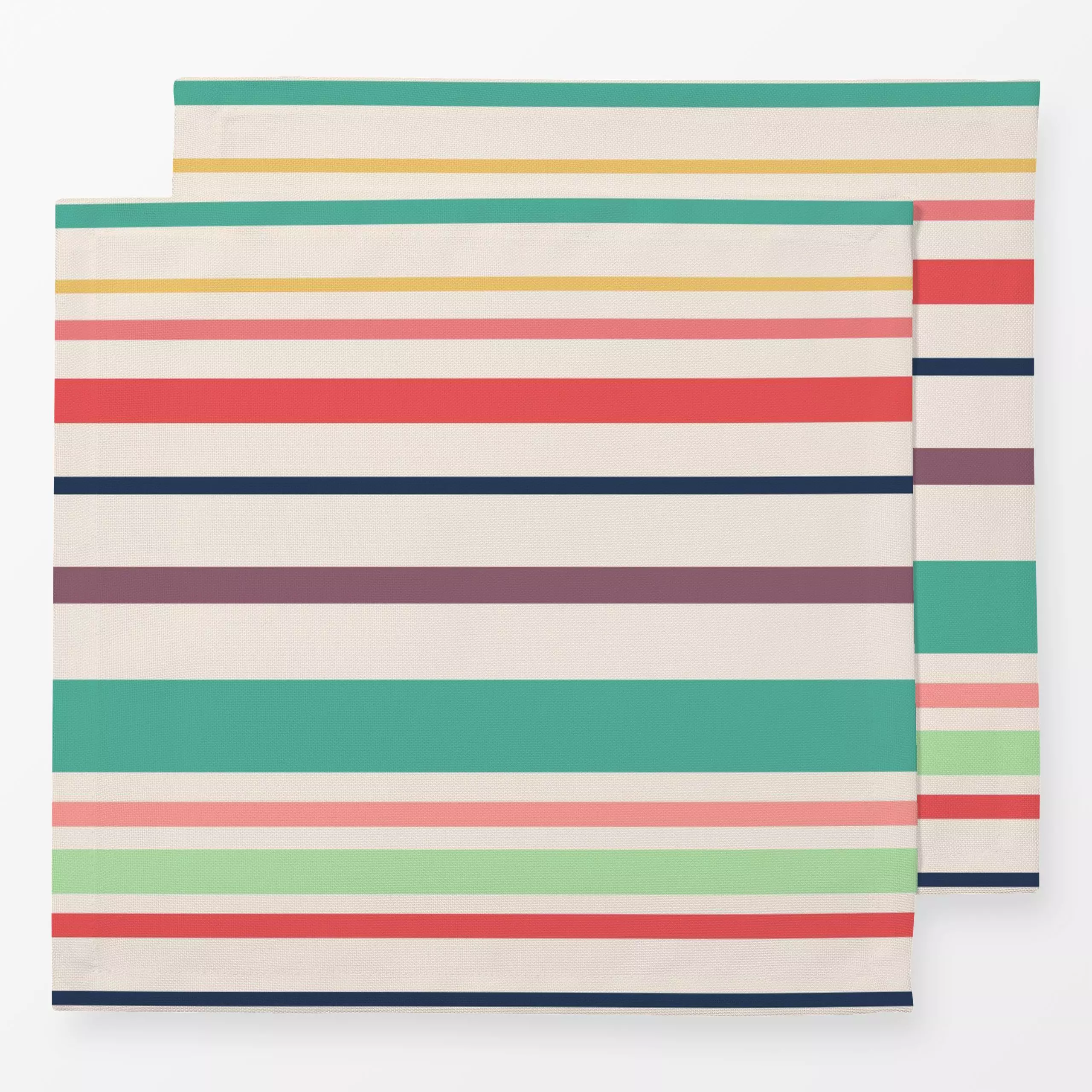 Servietten Rest is not idleness - Symbole & Muster - von „BOUDOIR BOBO"; Streifen, Sommer, summer, outdoor, stripes, farbenf...