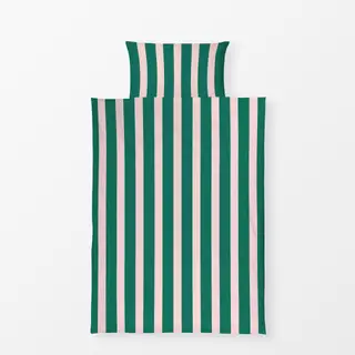 Bettwäsche Emerald Blush Vertical Stripes