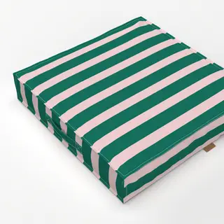 Bodenkissen Emerald Blush Vertical Stripes