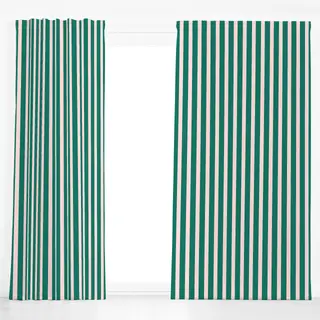 Dekovorhang Emerald Blush Vertical Stripes