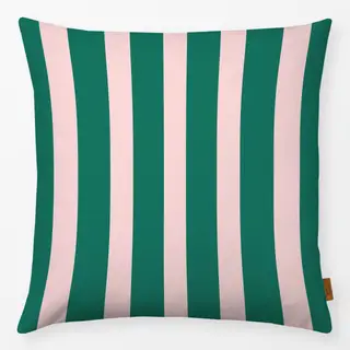 Kissen Emerald Blush Vertical Stripes