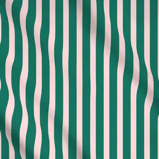 Meterware Emerald Blush Vertical Stripes