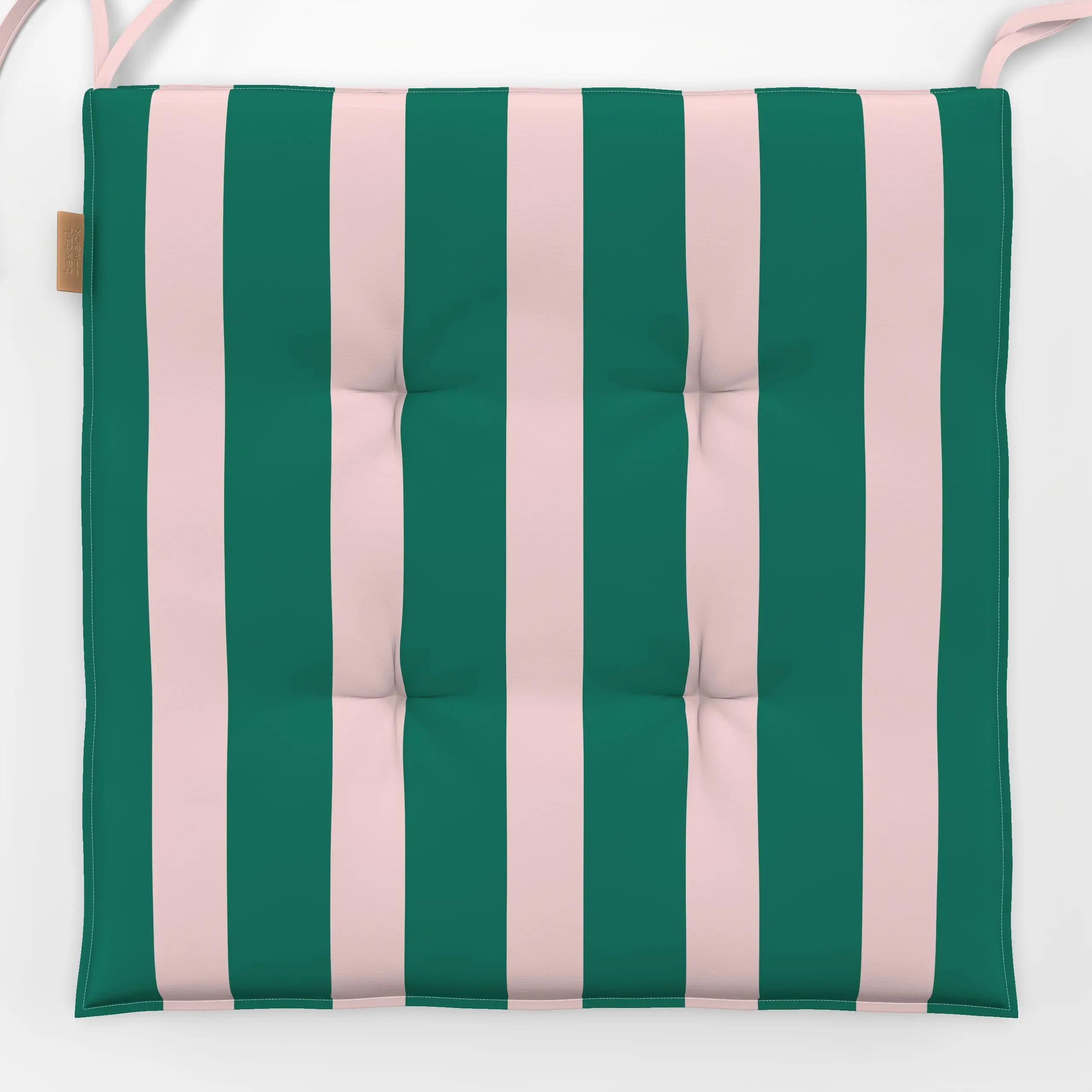 Sitzkissen Emerald Blush Vertical Stripes - Winter, Symbole & Muster - von „Karen Menzenbach"; Muster, Natur, Streifen, graf...