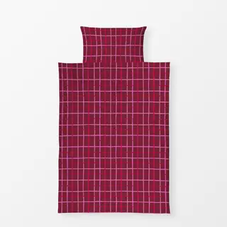Bettwäsche Karo rot pink