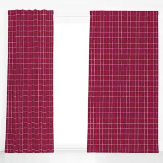 Dekovorhang Karo rot pink