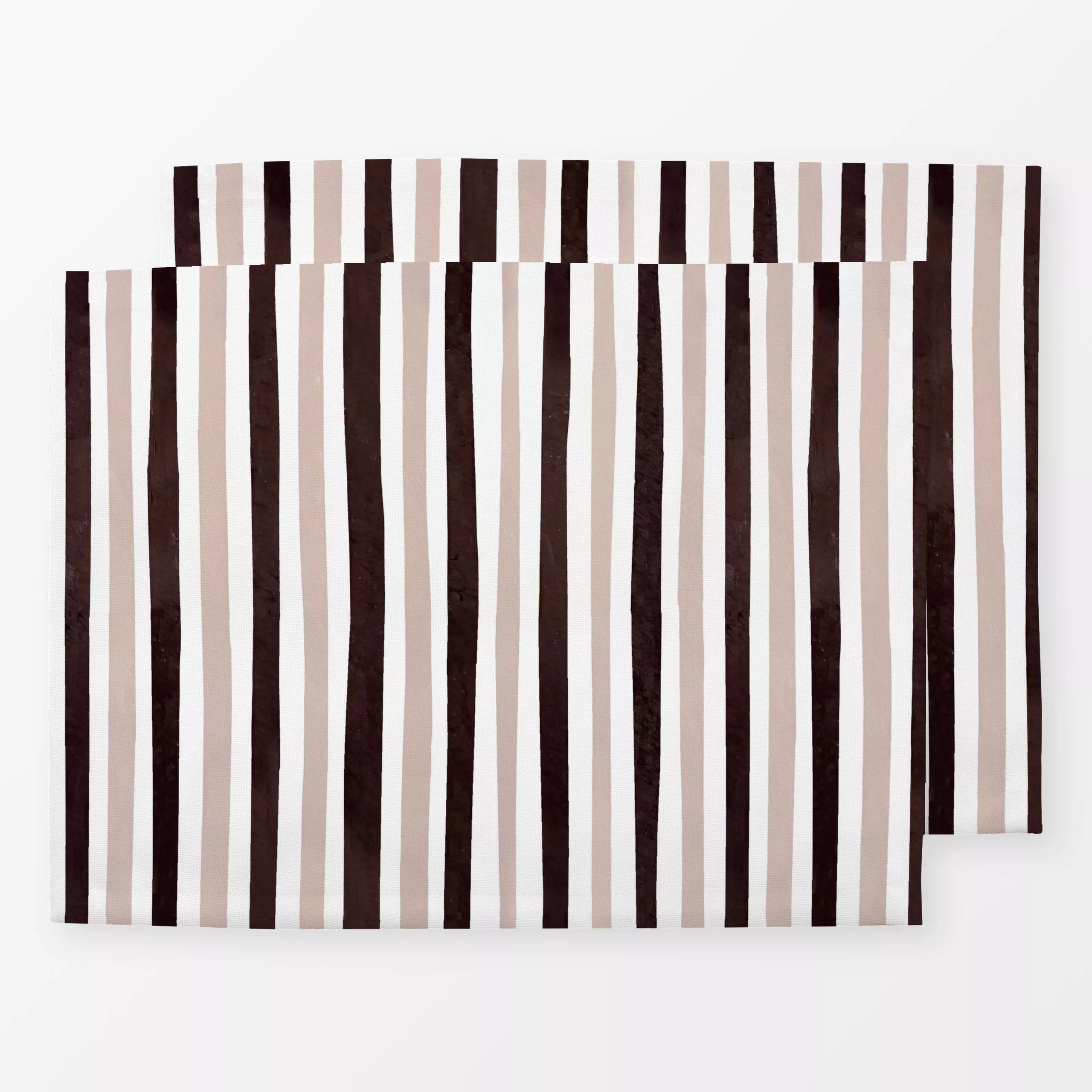 Tischset Muster Streifen - Herbst, Symbole & Muster - von „Kerstin Ax"; Streifen, beige, grafisch, Herbst, Weiss, braun, Str...