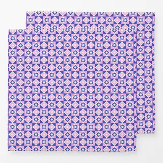 Servietten Muster Karos rosa-blau