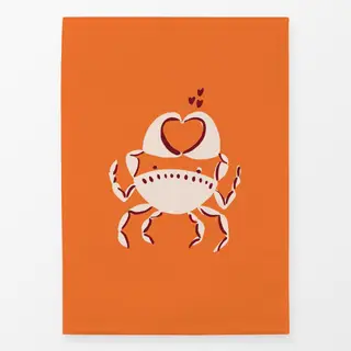 Geschirrtücher Love Crab orange