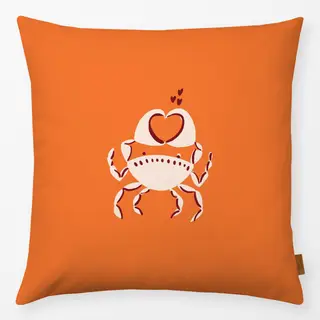 Kissen Love Crab orange