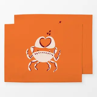 Tischset Love Crab orange