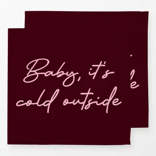 Servietten Baby It's Cold Outside berry
