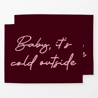 Tischset Baby It's Cold Outside berry