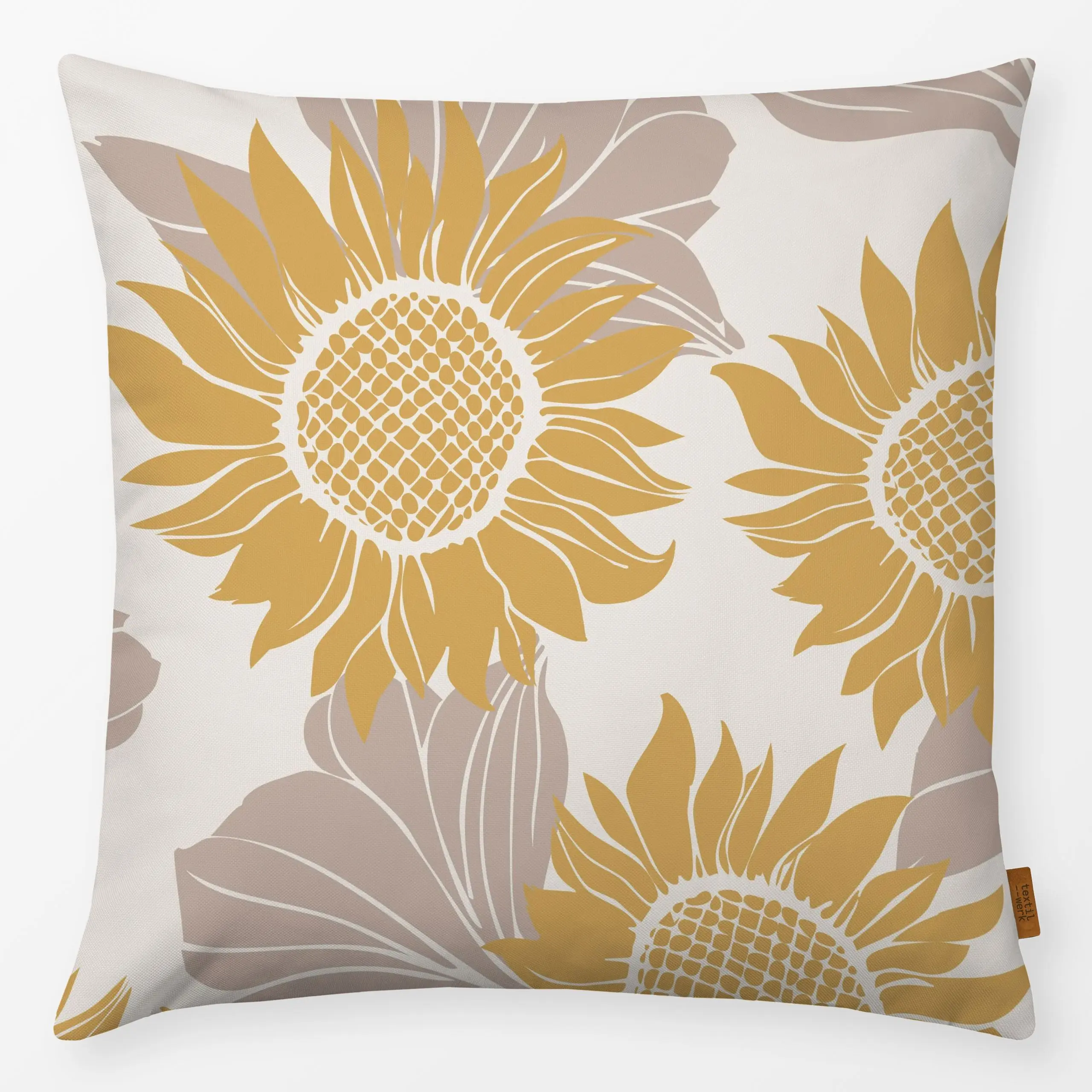 Kissen sonnenblume gelb - Blumen & Florales, Symbole & Muster - von „Sara Maria"; boho, hippie, sonnenblumen, landhaus, Herb...