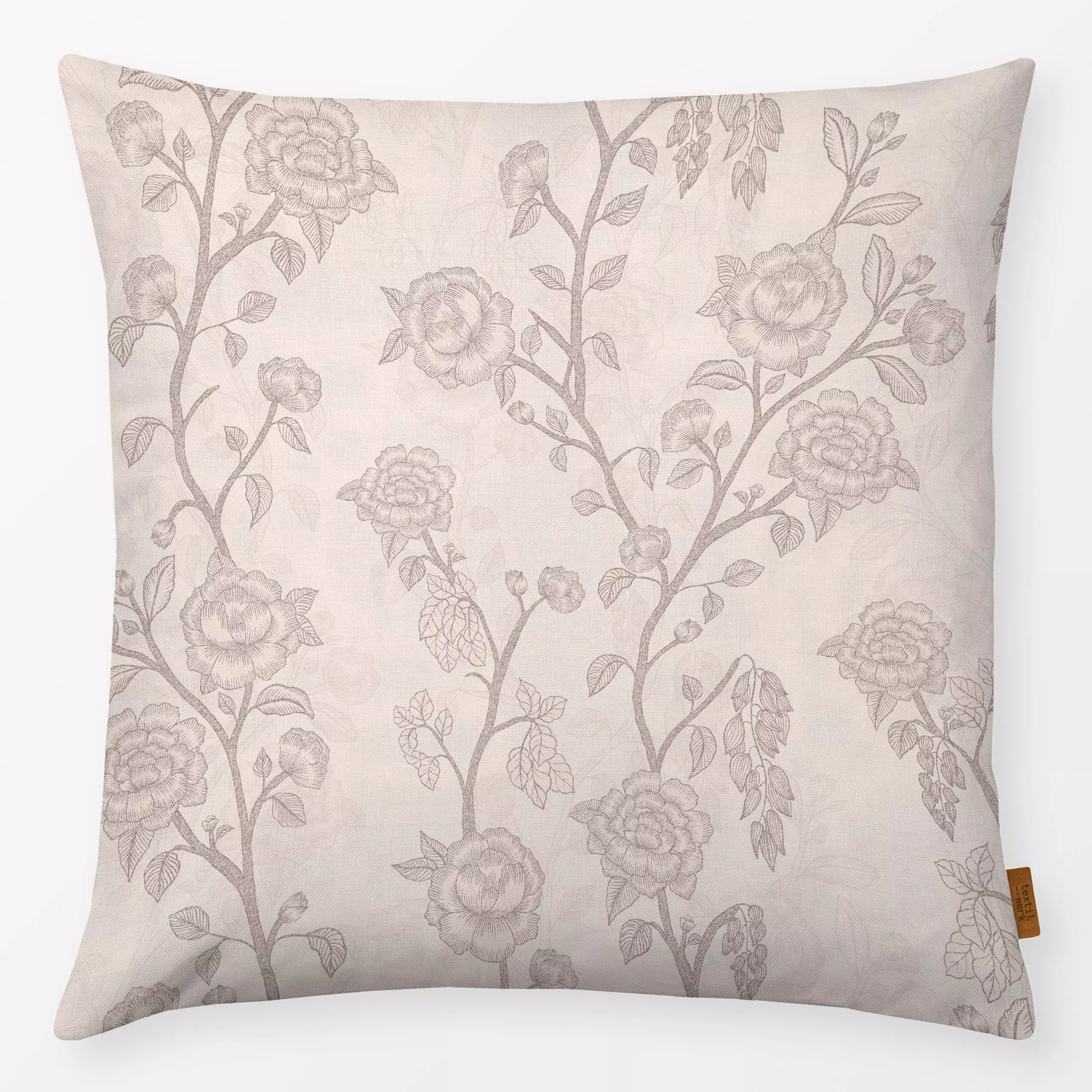 Kissen Cottage Roses Blush - Blumen & Florales, Symbole & Muster - von „Bloomery Decor"; Rosen, floral, vintage, landhaus, F...