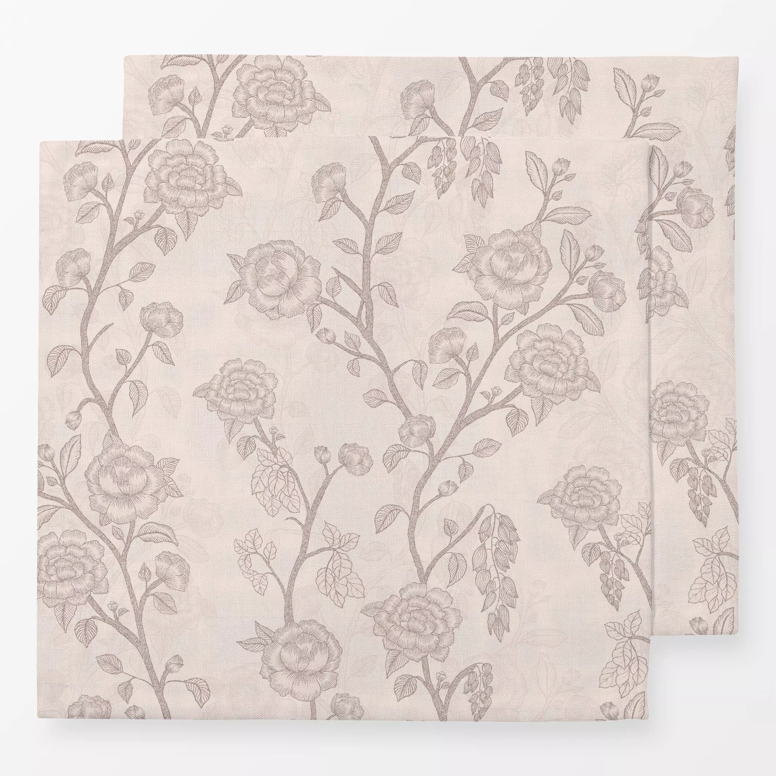 Servietten Cottage Roses Blush - Blumen & Florales, Symbole & Muster - von „Bloomery Decor"; Rosen, floral, vintage, landhau...